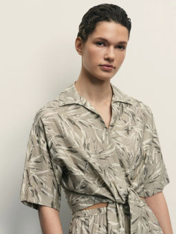 Блузка из вискозы с завязками / Zarina фото 6