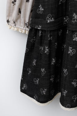 CHECK AND FLORAL DRESS - Zara фото 4
