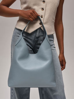 Кожаная сумка Michele DBR 31156 серое небо  фото 2