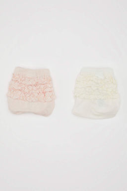 Шорты из двух предметов из чесаного хлопка для маленьких девочек - Defacto фото 5