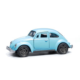 Светло-голубая инерционная машинка ретро die-cast , 1:32