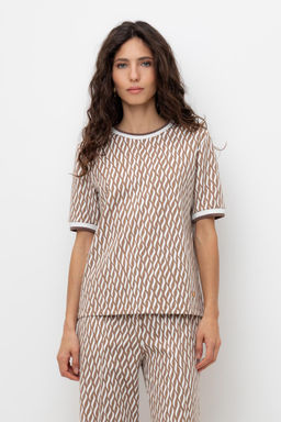 ЕВТ 3220/бежевые мини косы фуфайка жен