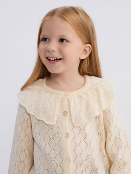 Bisiklet Yaka Ajurlu K?z ?ocuk Triko H?rka