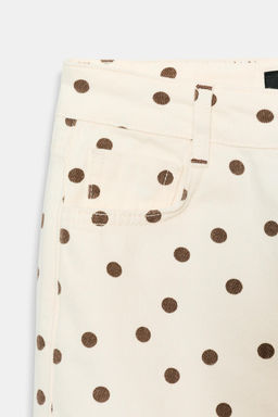 JEANS Z1975 MINI FLARE TIRO MEDIO LUNARES / Blanco roto - Zara фото 11
