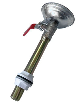 Душ летний металлический с шаровым краном (Лейка металл,соединитель пластик) ID10348