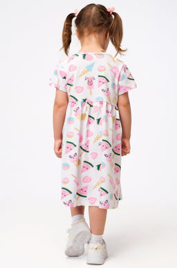 Летнее хлопковое платье с лайкрой для девочки Bonito  фото 4