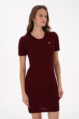 Kad_n Bordo Triko Elbise - U.s. polo assn фото 2