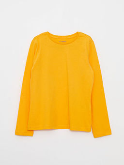 Bisiklet Yaka Basic Uzun Kollu K?z ?ocuk Ti??rt