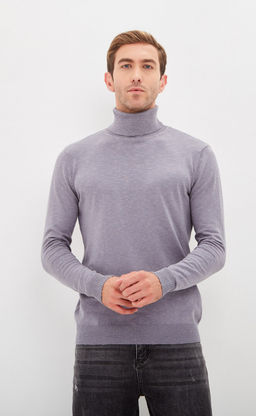 Водолазка F021-15608 grey melange - Fine joyce фото 3