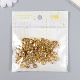 Цена за 2 шт. Набор декоративных гвоздиков "Глянец" набор 100 шт золото 0,9х0,9 см