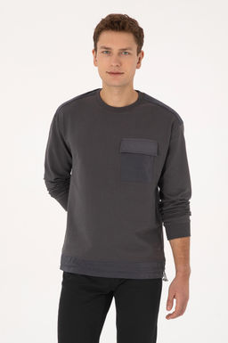 Erkek Gri Sweatshirt