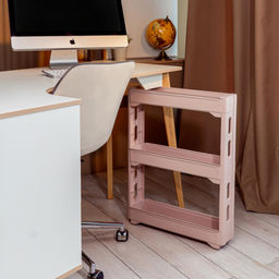 Этажерка Keeplex Regular на колесиках,3-х сек,узкая 53,7*13,8*71см. арт. KL3838