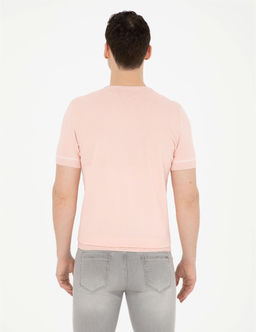 A__k Pembe Slim Fit Bisiklet Yaka Triko Ti__rt