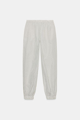 CHECK NYLON SAROUEL TROUSERS - Zara фото 15