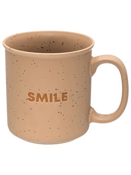 Кружка 550 мл 14*10*11см Улыбайся, бежевая, фарфор - Elan gallery фото 3