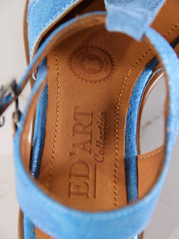 Босоножки 5038.23663bе.Голубой наплак+голубая замша