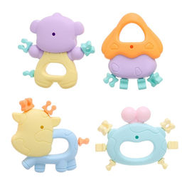 Погремушки - прорезыватели для зубов «Забавные зверята», набор 4 шт.