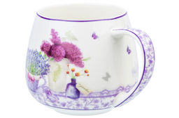 Кружка 450 мл 13*10*8,5 см Лаванда бочонок, NEW BONE CHINA - Elan gallery фото 10