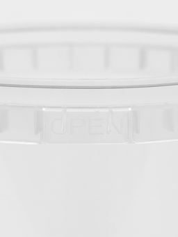 Цена за 100 шт. Ведро с ручкой одноразовое, пластик, 1 л, пищевое, прозрачное