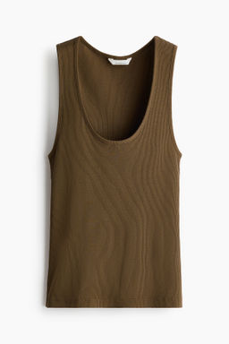 Camiseta sin mangas en canal? de mezcla de seda