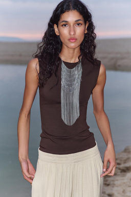 SLEEVELESS KNIT TOP - Zara фото 41