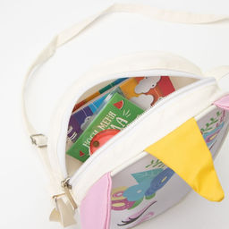 Сумка детская для девочки Единорог, на молнии, белая - NAZAMOK KIDS фото 4