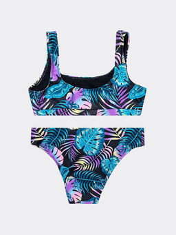 Стильный раздельный купальник в расцветке тропиков для девочек - Mark formelle фото 4