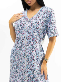 Халат женский, цвет голубой