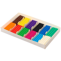 Цена за 2 шт. Пластилин 12 цветов, 180 г, Тачки