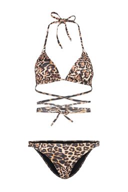 TRENDYOLMILLA Leopar Desenli Ucgen Baglamal? Bikini Tak?m? TBESS23BT00058  фото 14