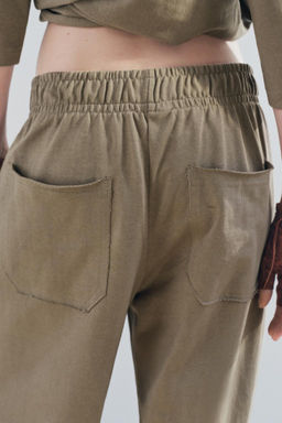 COTTON STRAIGHT-LEG TROUSERS - Zara фото 36