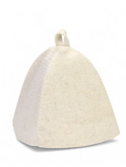 Шапка для бани с принтом "23 февраля", белая