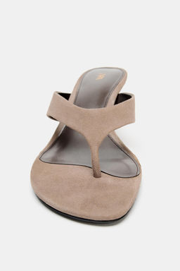 SUEDE HIGH-HEEL SANDALS - Zara фото 10