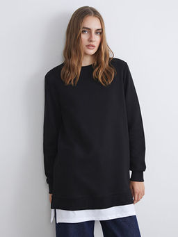Bisiklet Yaka Kad?n Sweatshirt Tunik