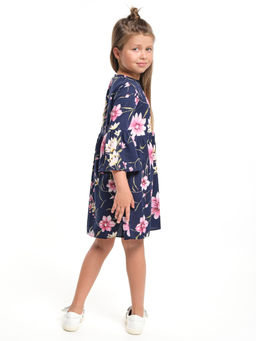 Платье для девочки UD 6531 синий/цветы - Mini maxi фото 6