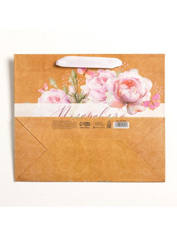 Пакет подарочный крафтовый, упаковка, С 8 Марта, ML 27?23?11.5 см