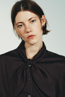 POPLIN NECKERCHIEF SHIRT - Zara фото 3