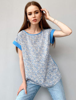 Футболка из штапеля с рукавом кимоно 13.20.2