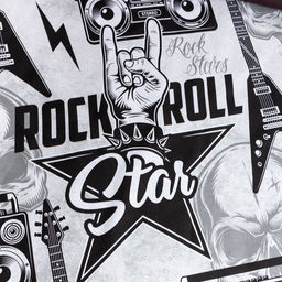 Постельное бельё Этель дуэт Rock star 143х215 см - 2 шт, 220х240 см, 70х70 см -2 шт, 100% хлопок, бязь 125 г/м2  фото 3