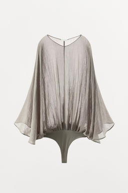 BODY FLUIDO SEMITRANSPARENTE / Gris medio - Zara фото 6