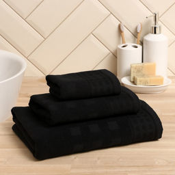 Полотенце махровое LoveLife Square 70х130 см, цвет чёрный, 100% хлопок, 380 гр/м2