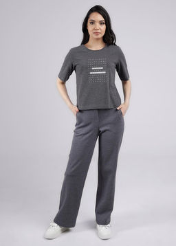 Брюки жен. (ЧЗ) т.серый/черный 246477/130ииж