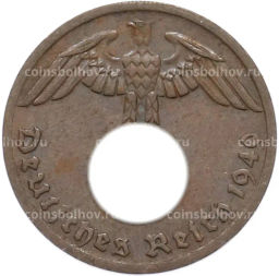 Монета 1 рейхспфенниг 1940 года F Германия