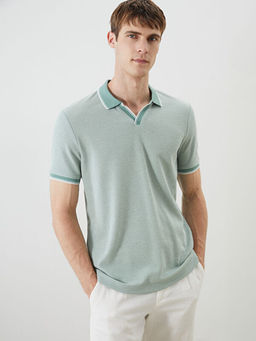 Polo Yaka Desenli Erkek Ti??rt