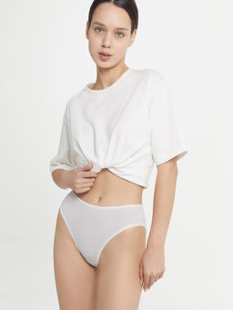 Цена за 2 штуки! Трусы женские классические молочные с серым орнаментом серый орнамент на молочном 412494