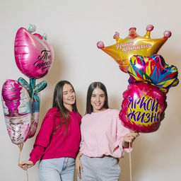 Цена за 3 шт. Воздушный шар фольгированный 18" «Ананас»