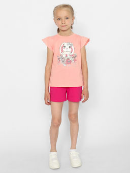 CRB wear/CWKG 63403-28 Футболка для девочки,коралловый/Ex.Cherubino фото 2