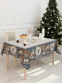 Снежинка - гобеленовая скатерть 140х180 см