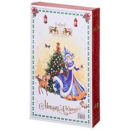 БЛЮДО LEFARD ДЕД МОРОЗ И СНЕГУРОЧКА ПРЯМОУГ. 30Х19Х4 СМ КРАСНОЕ  фото 2