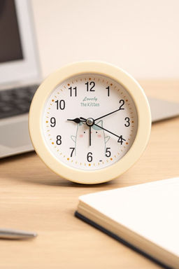 Часы-будильник Morning dog, white (12,5х12,5 см)